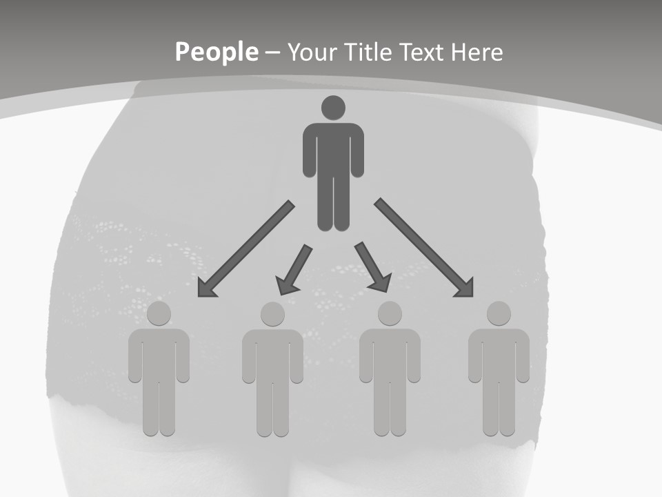 Black And White Shot Of Woman's Back In Y Vintage Panties PowerPoint Template