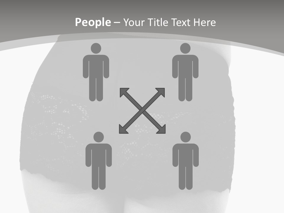 Black And White Shot Of Woman's Back In Y Vintage Panties PowerPoint Template