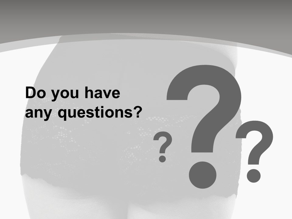 Black And White Shot Of Woman's Back In Y Vintage Panties PowerPoint Template