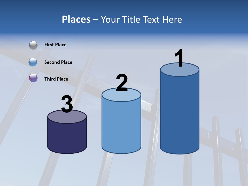 Metal Fence Over Blue Sky PowerPoint Template