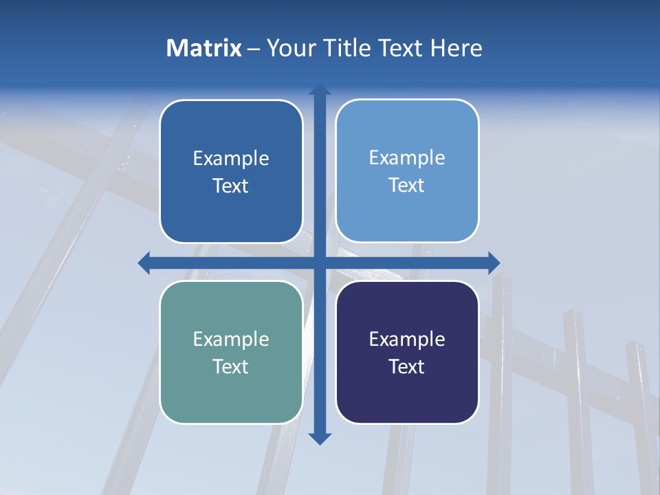 Metal Fence Over Blue Sky PowerPoint Template