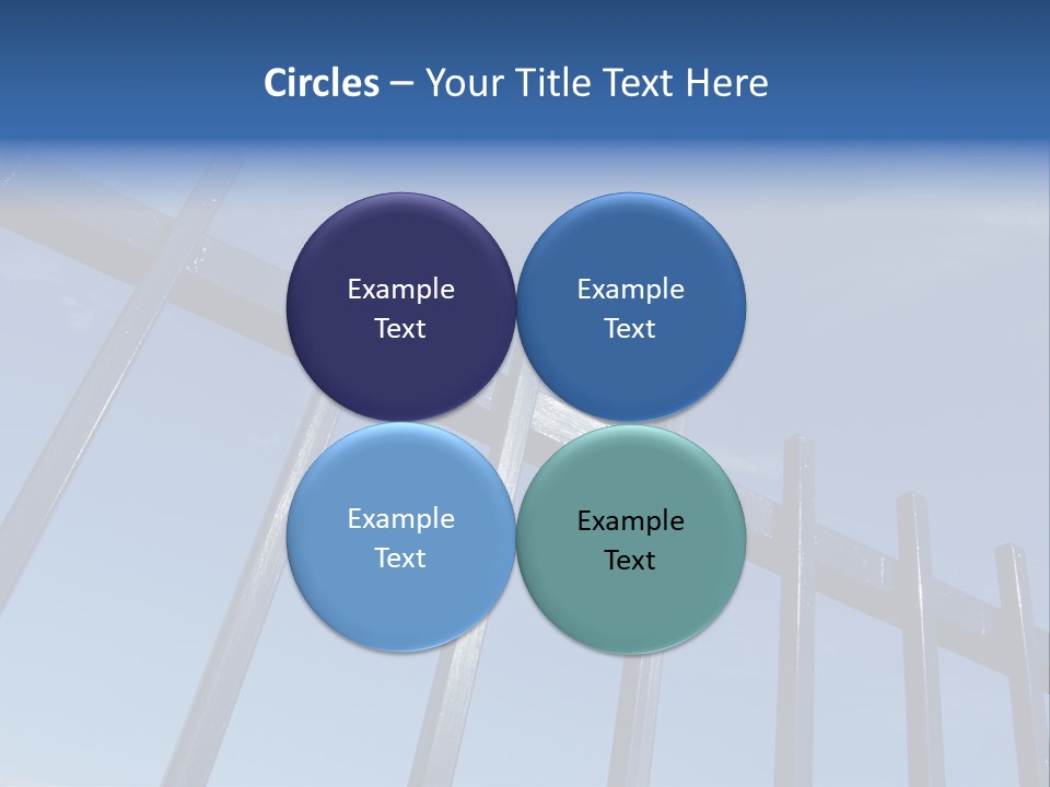 Metal Fence Over Blue Sky PowerPoint Template