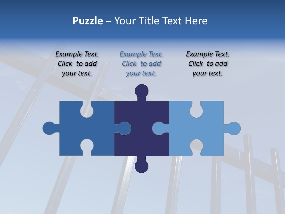 Metal Fence Over Blue Sky PowerPoint Template