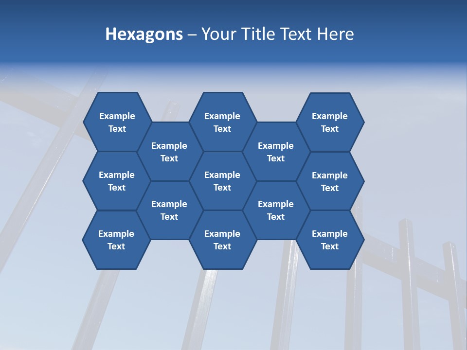 Metal Fence Over Blue Sky PowerPoint Template