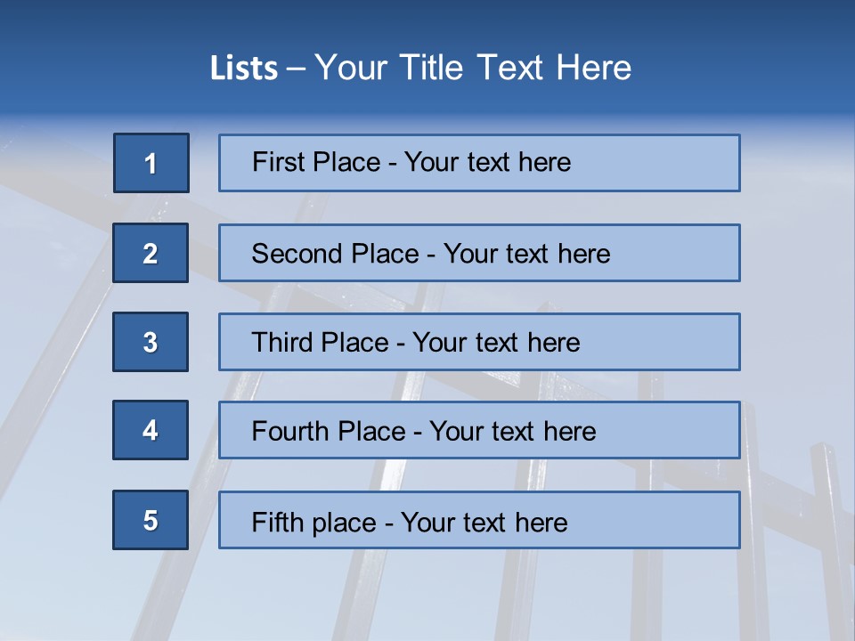 Metal Fence Over Blue Sky PowerPoint Template