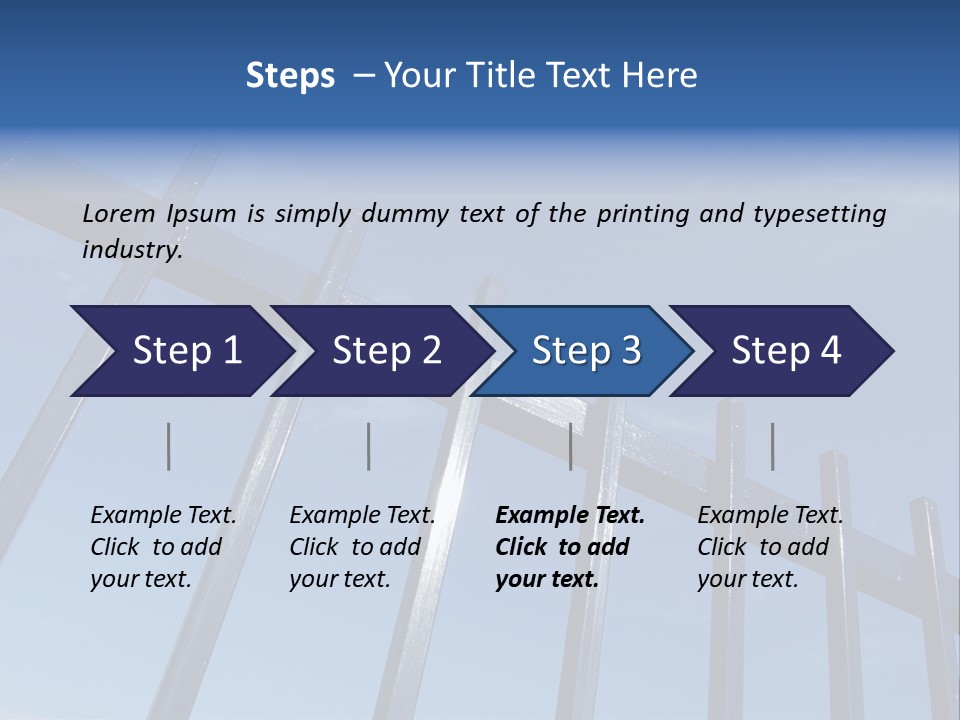 Metal Fence Over Blue Sky PowerPoint Template