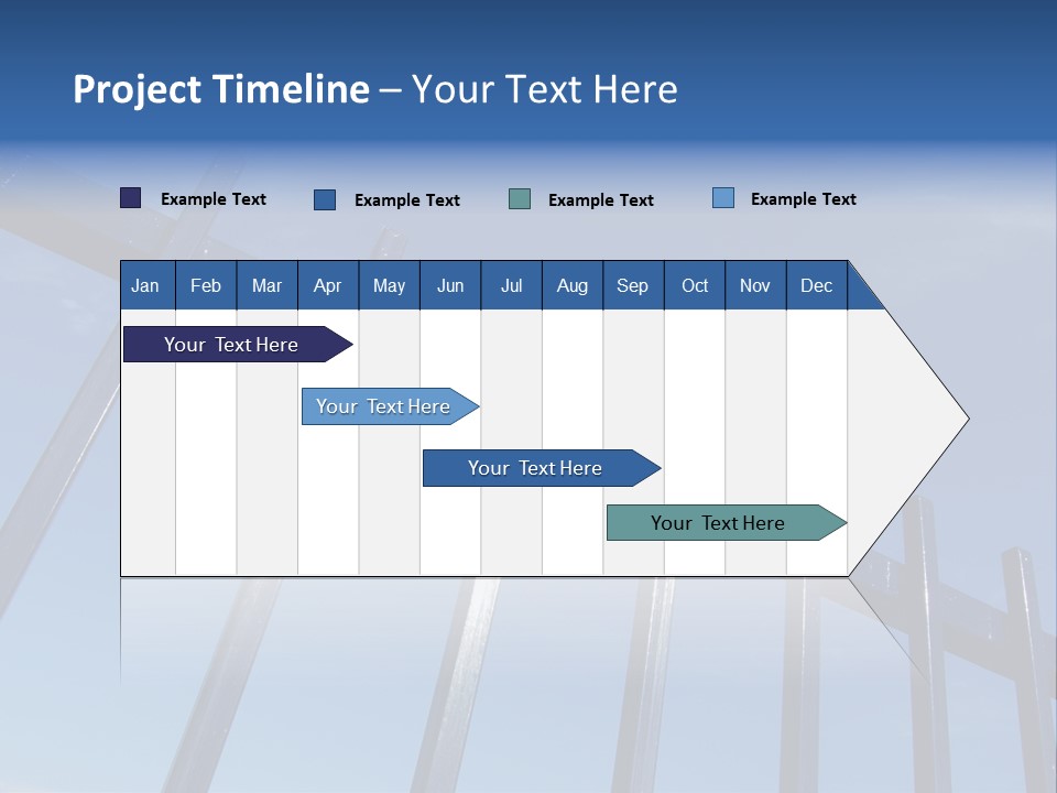 Metal Fence Over Blue Sky PowerPoint Template