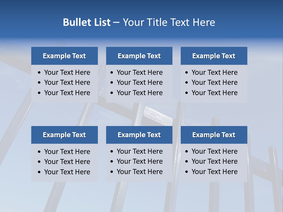 Metal Fence Over Blue Sky PowerPoint Template