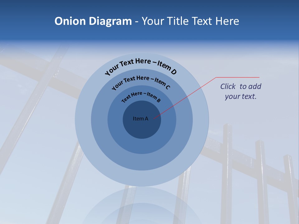 Metal Fence Over Blue Sky PowerPoint Template