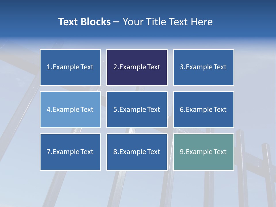 Metal Fence Over Blue Sky PowerPoint Template