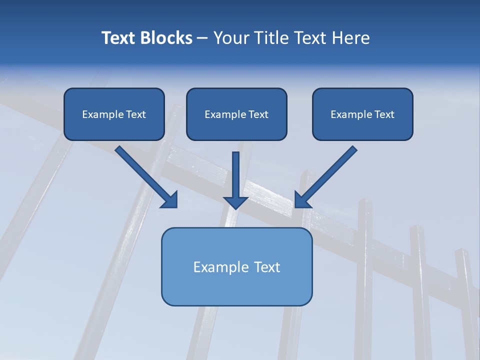 Metal Fence Over Blue Sky PowerPoint Template