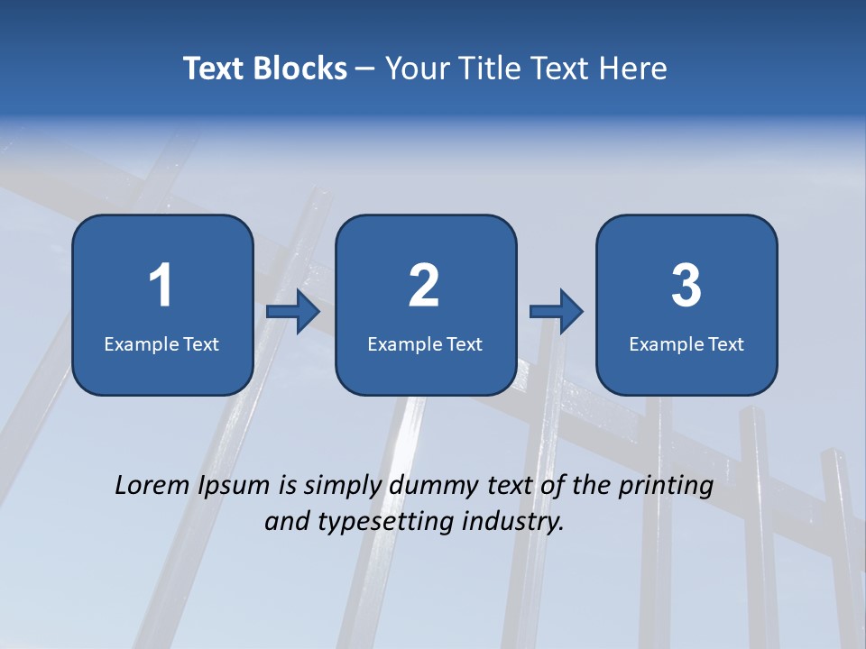 Metal Fence Over Blue Sky PowerPoint Template