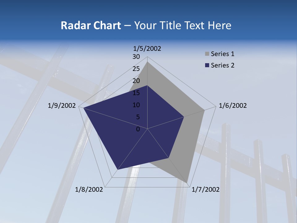 Metal Fence Over Blue Sky PowerPoint Template