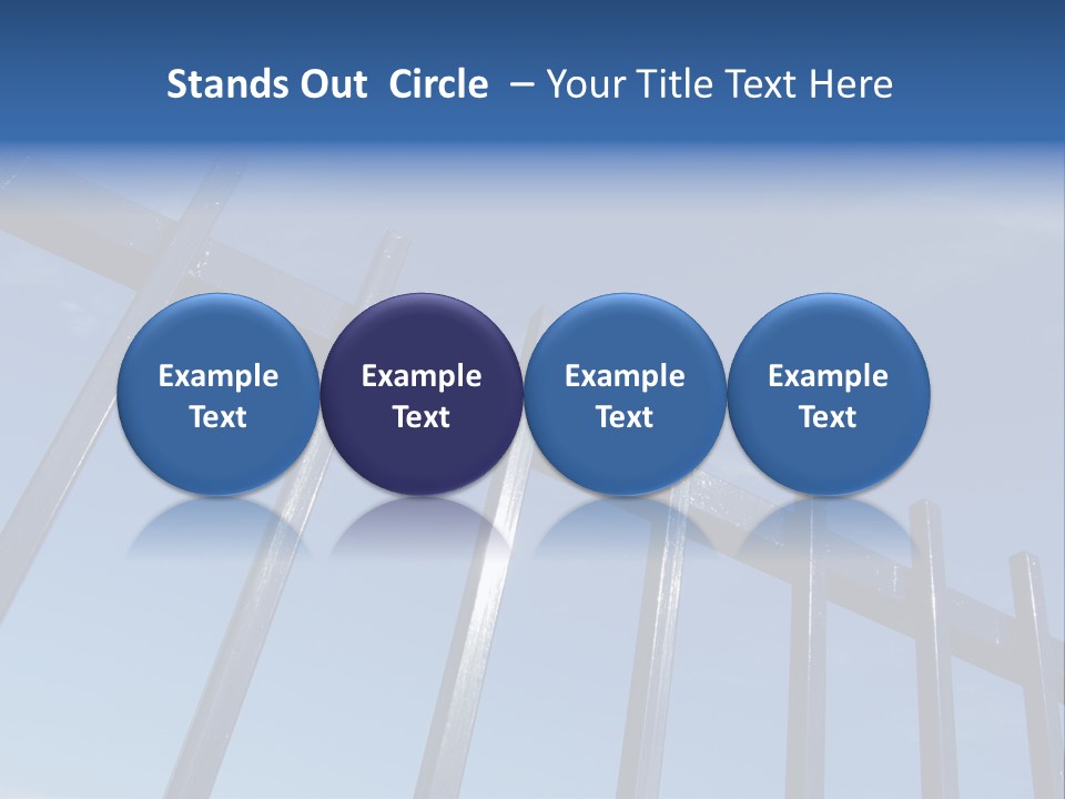 Metal Fence Over Blue Sky PowerPoint Template