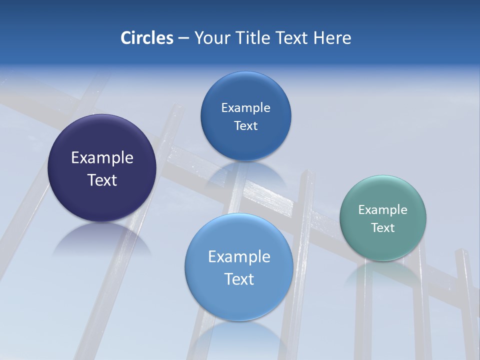 Metal Fence Over Blue Sky PowerPoint Template