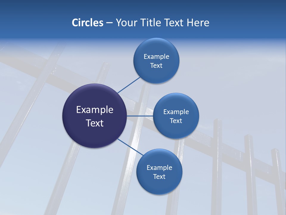 Metal Fence Over Blue Sky PowerPoint Template