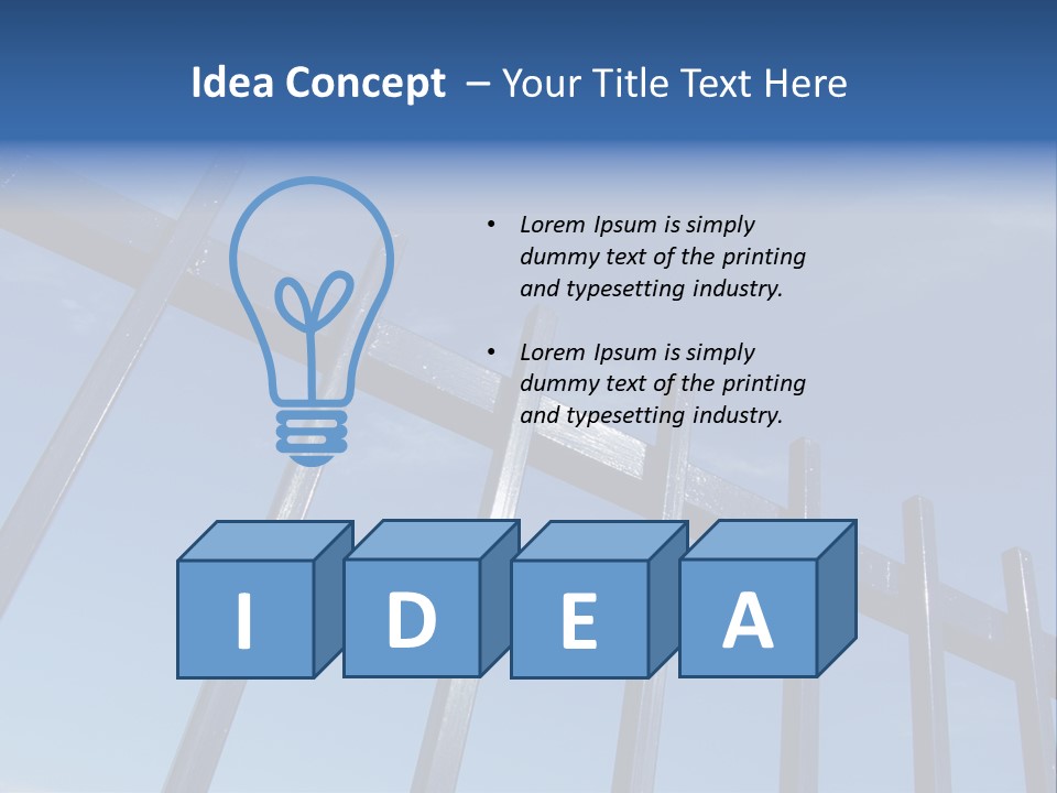 Metal Fence Over Blue Sky PowerPoint Template