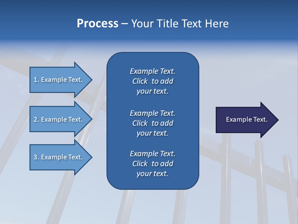 Metal Fence Over Blue Sky PowerPoint Template