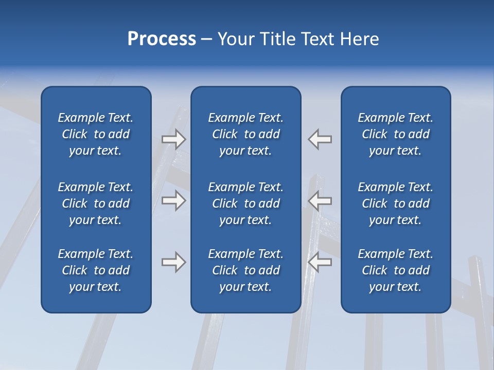 Metal Fence Over Blue Sky PowerPoint Template