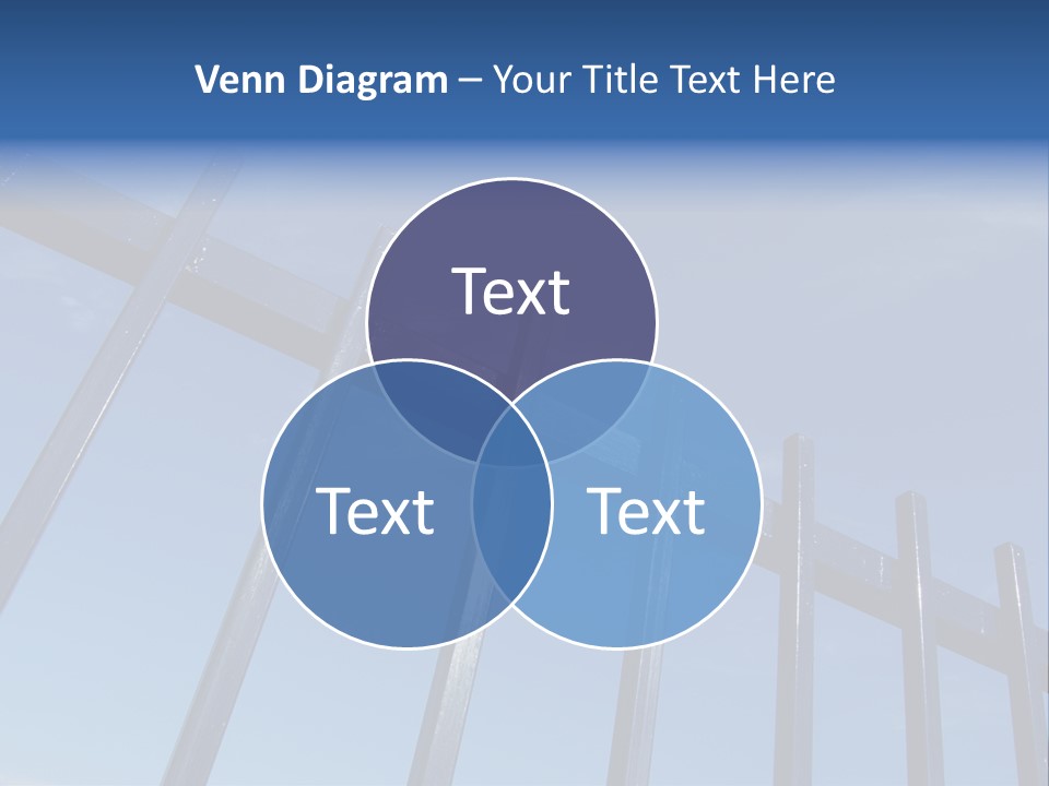 Metal Fence Over Blue Sky PowerPoint Template