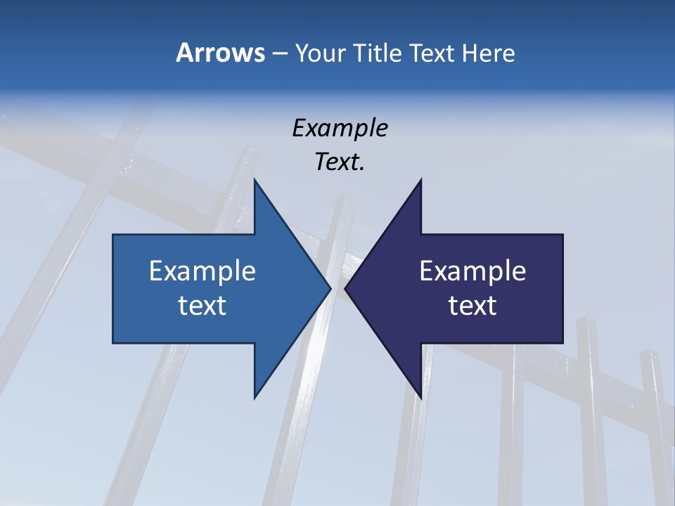 Metal Fence Over Blue Sky PowerPoint Template