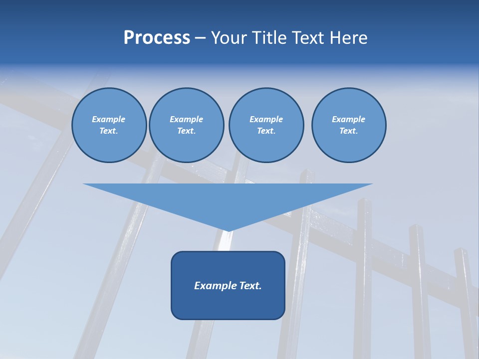 Metal Fence Over Blue Sky PowerPoint Template