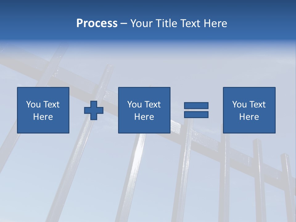 Metal Fence Over Blue Sky PowerPoint Template
