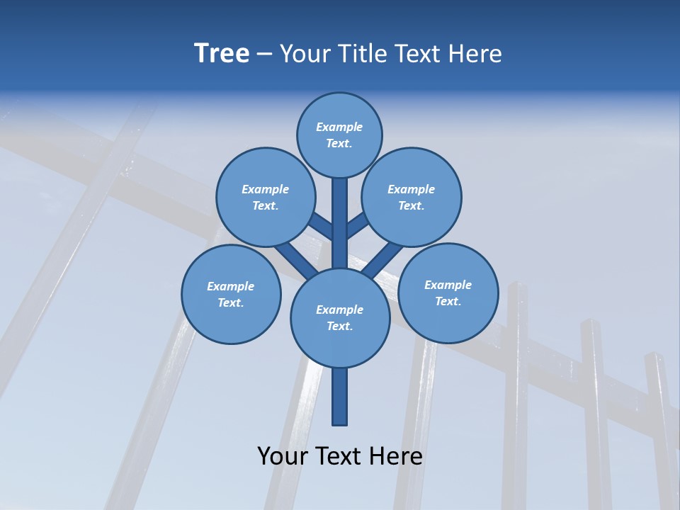 Metal Fence Over Blue Sky PowerPoint Template