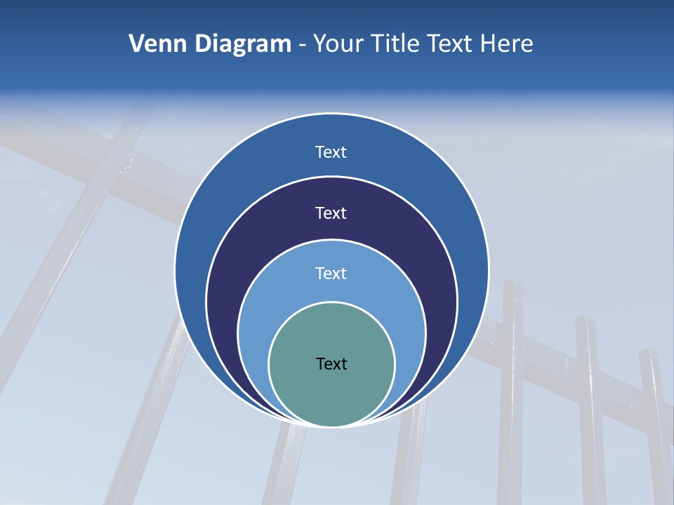 Metal Fence Over Blue Sky PowerPoint Template