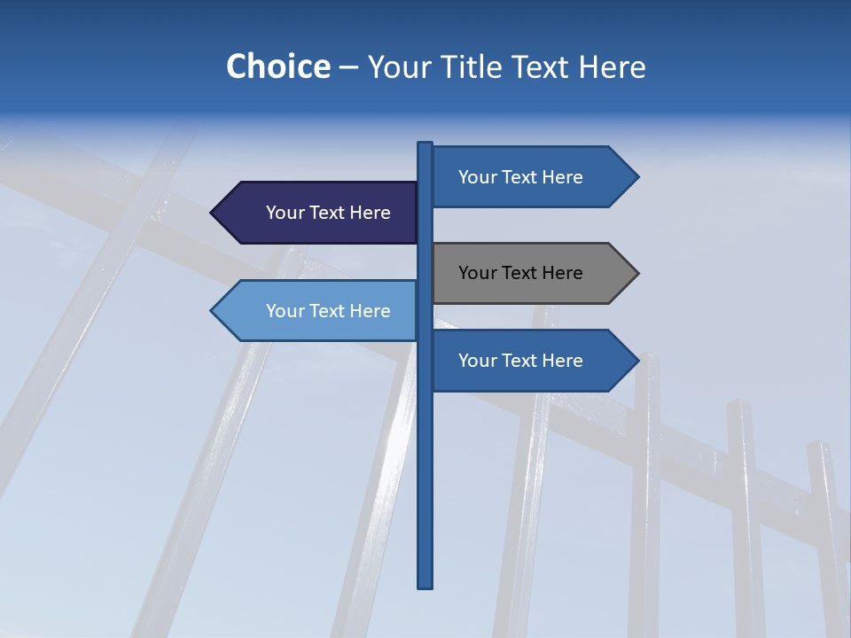 Metal Fence Over Blue Sky PowerPoint Template