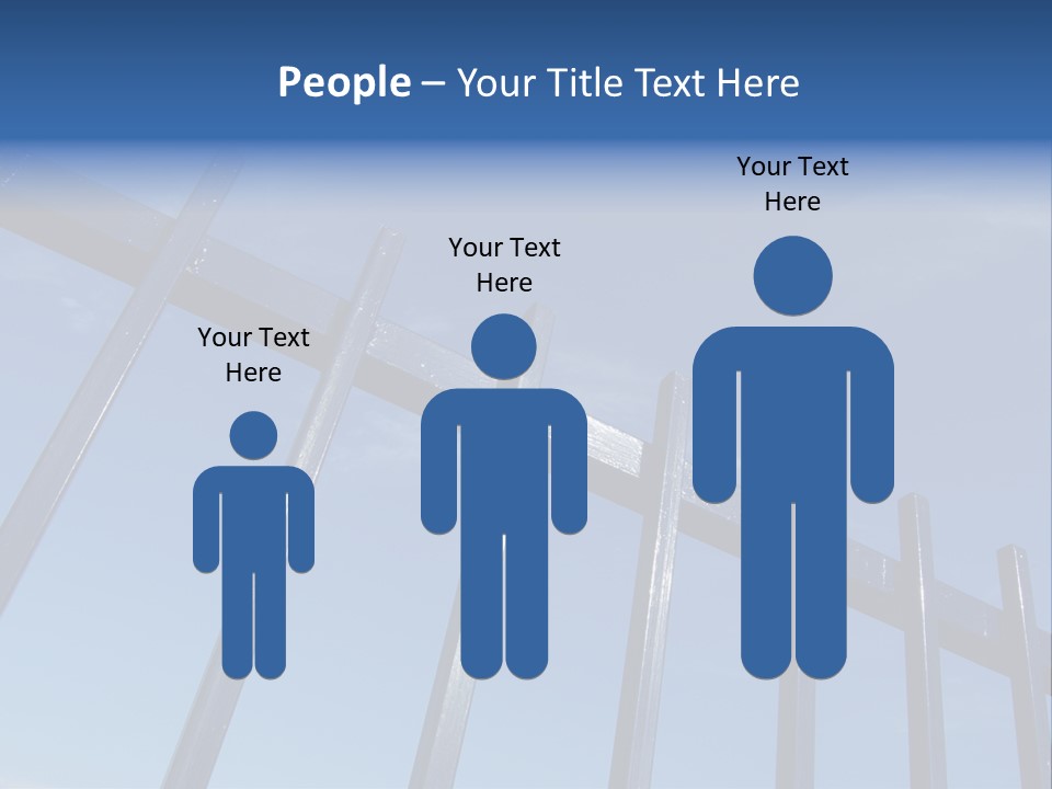 Metal Fence Over Blue Sky PowerPoint Template