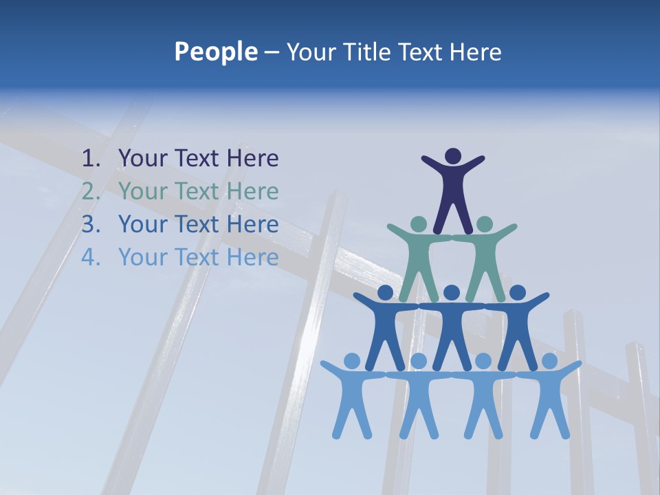 Metal Fence Over Blue Sky PowerPoint Template