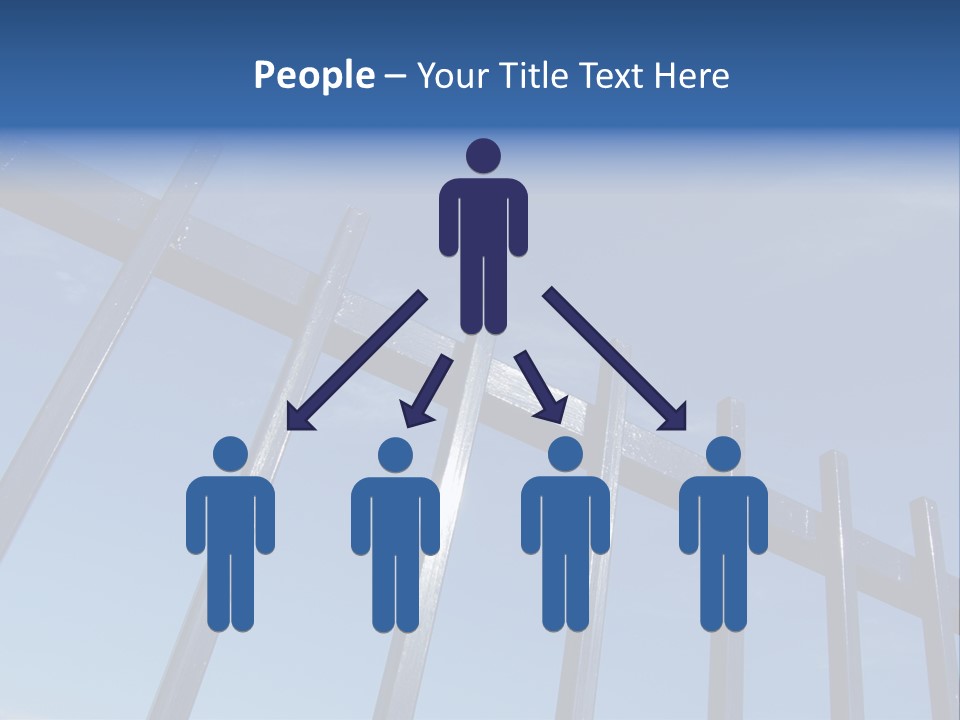 Metal Fence Over Blue Sky PowerPoint Template
