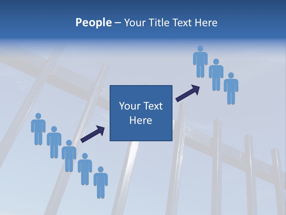 Metal Fence Over Blue Sky PowerPoint Template