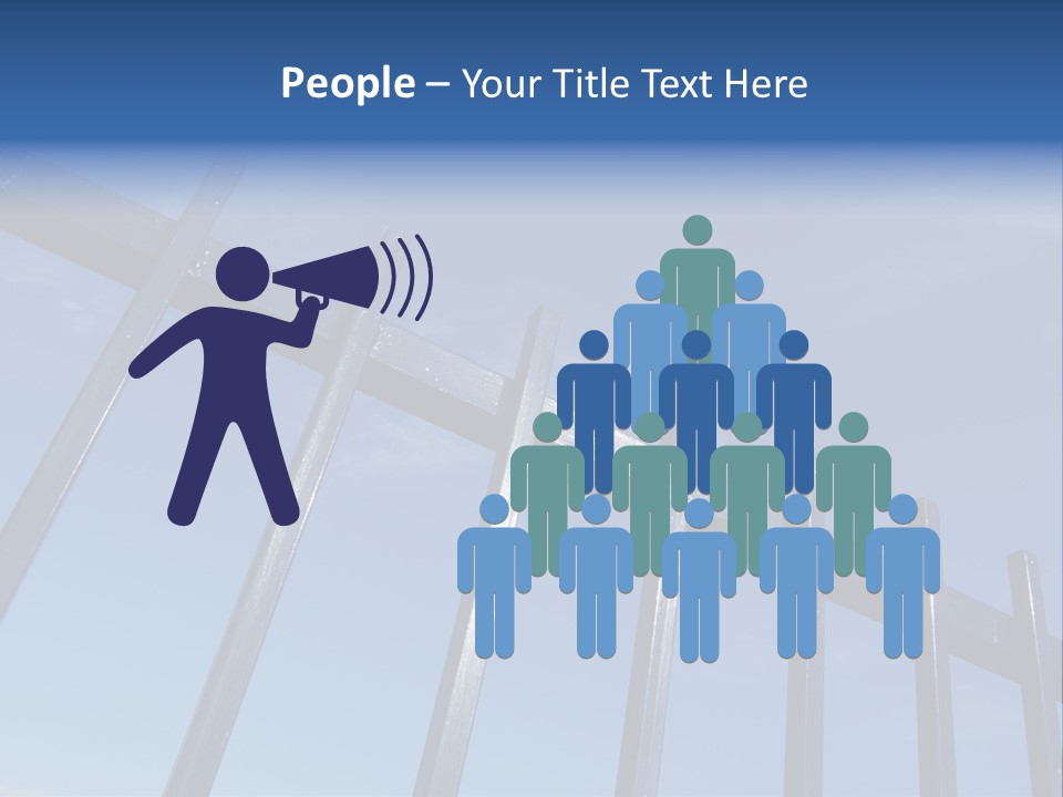 Metal Fence Over Blue Sky PowerPoint Template