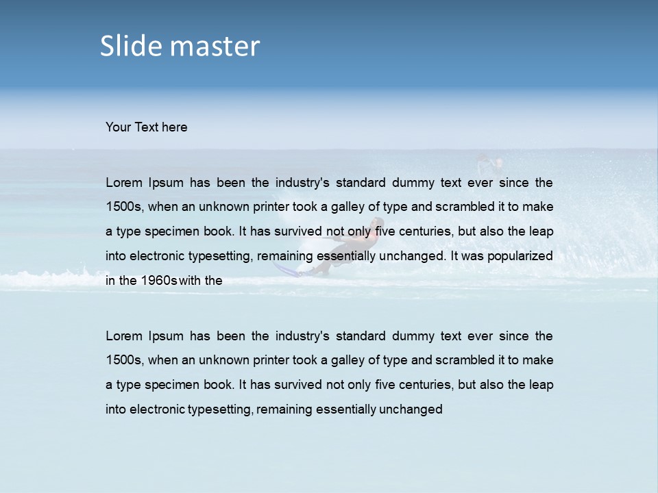 Man Waterskiing PowerPoint Template