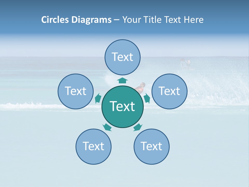 Man Waterskiing PowerPoint Template