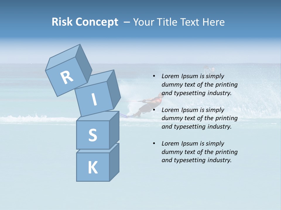 Man Waterskiing PowerPoint Template