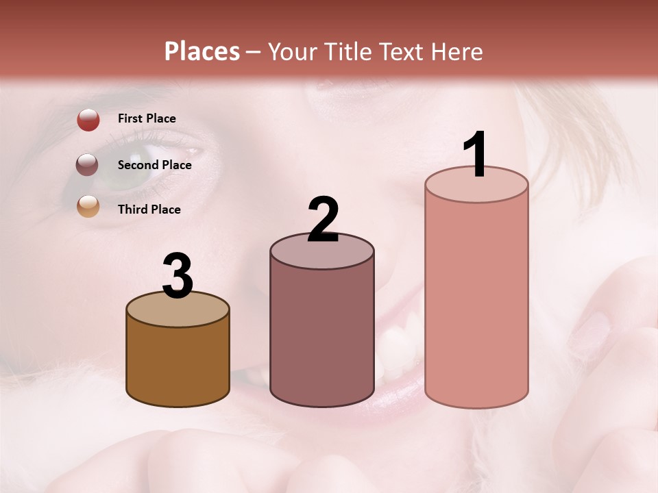 Closeup Of Young Beautiful Girl, Wearing Wool Winter Hat And Scarf PowerPoint Template