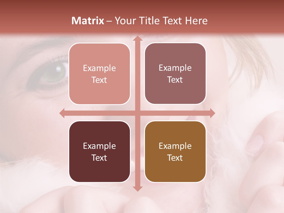 Closeup Of Young Beautiful Girl, Wearing Wool Winter Hat And Scarf PowerPoint Template