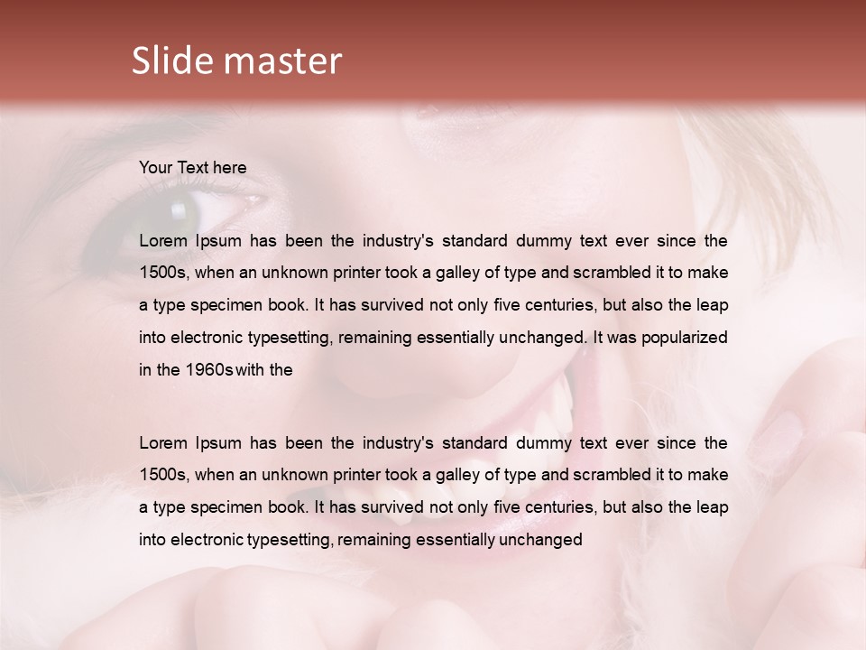 Closeup Of Young Beautiful Girl, Wearing Wool Winter Hat And Scarf PowerPoint Template