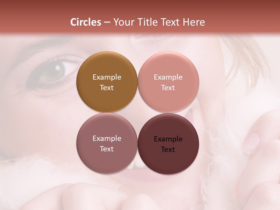 Closeup Of Young Beautiful Girl, Wearing Wool Winter Hat And Scarf PowerPoint Template