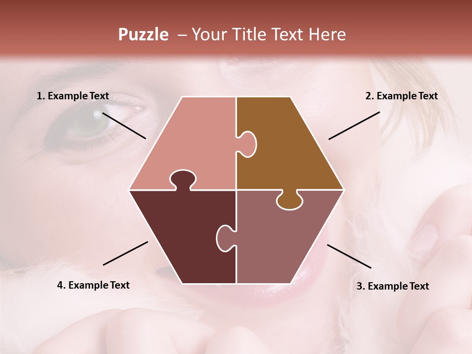 Closeup Of Young Beautiful Girl, Wearing Wool Winter Hat And Scarf PowerPoint Template