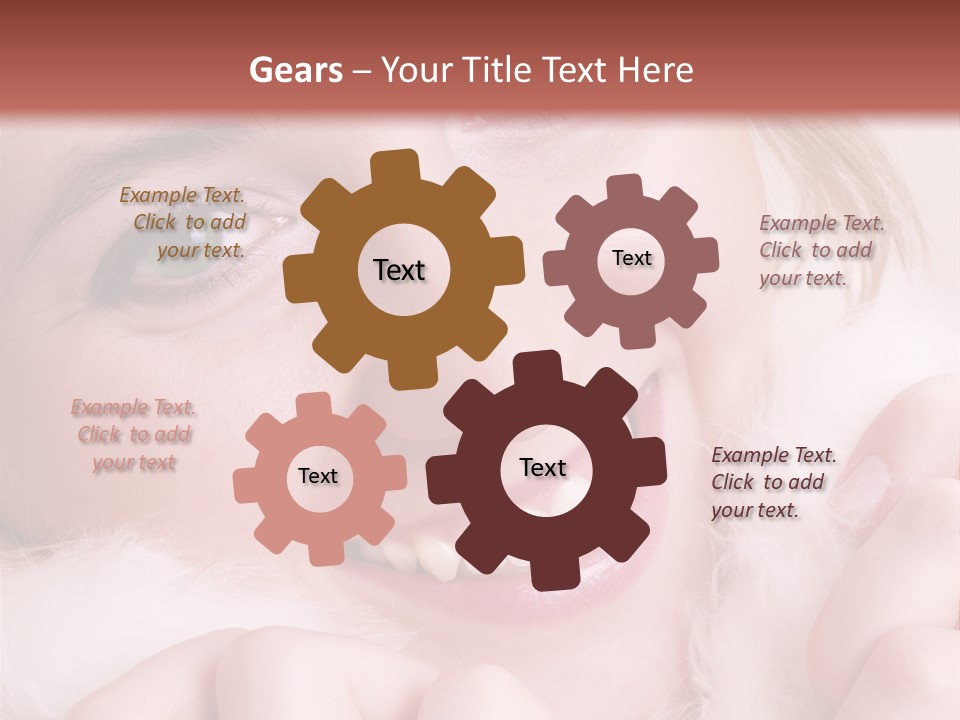 Closeup Of Young Beautiful Girl, Wearing Wool Winter Hat And Scarf PowerPoint Template