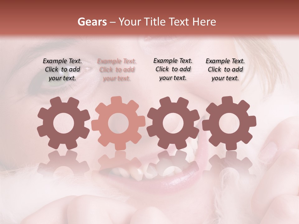 Closeup Of Young Beautiful Girl, Wearing Wool Winter Hat And Scarf PowerPoint Template