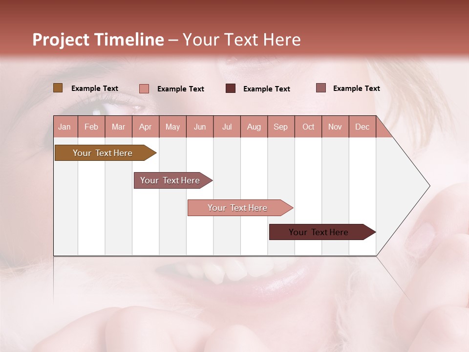 Closeup Of Young Beautiful Girl, Wearing Wool Winter Hat And Scarf PowerPoint Template