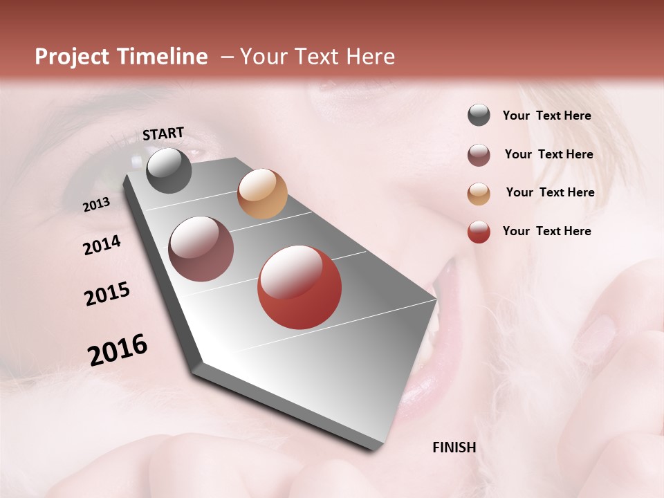 Closeup Of Young Beautiful Girl, Wearing Wool Winter Hat And Scarf PowerPoint Template