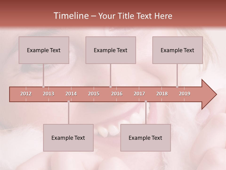 Closeup Of Young Beautiful Girl, Wearing Wool Winter Hat And Scarf PowerPoint Template