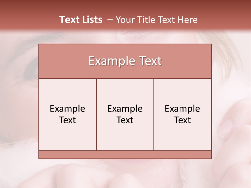 Closeup Of Young Beautiful Girl, Wearing Wool Winter Hat And Scarf PowerPoint Template