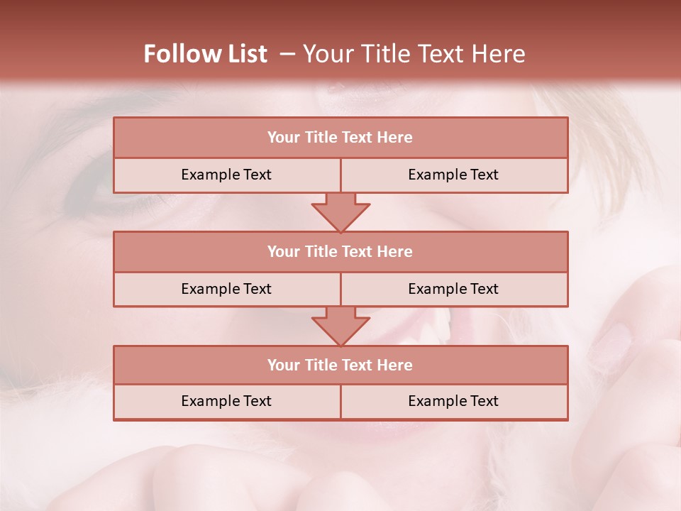 Closeup Of Young Beautiful Girl, Wearing Wool Winter Hat And Scarf PowerPoint Template